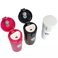 Vacuum Insulated Stainless Steel Tea Coffee Mug Thermos Flask Travel Mug 350 ML with Flip Lid Mesh Filter Hot and Cold for 6 Hours