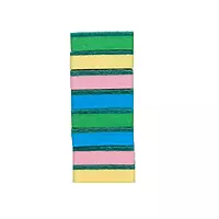Multipurpose Scrub Pad with Sponge Multicolored Set of 10
