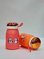 Penguin Cartoon Printed Glass Bottle
