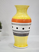 Vintage Flower Vase with Print