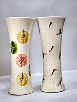 Styllish White Printed Ceramic Vase