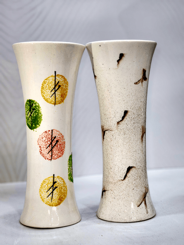 Styllish White Printed Ceramic Vase
