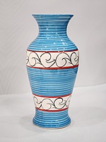Vintage Flower Vase with Print