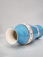 Vintage Flower Vase with Print
