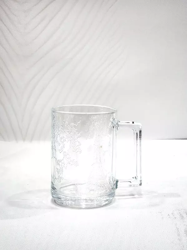 Designer Glass Tea/Coffee Mug with Handle