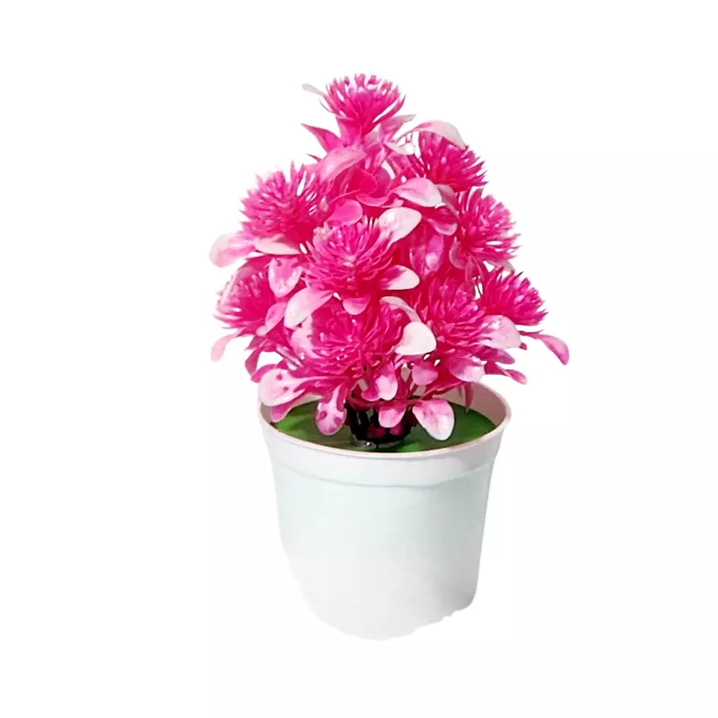 Artificial Potted Plant with Pink Roses