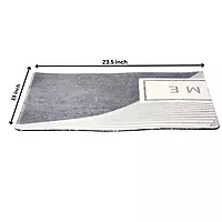 Gray Soft Rug Carpet Printed 23.5*15 inch