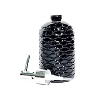 Black Ribbed Matte Soap Dispenser