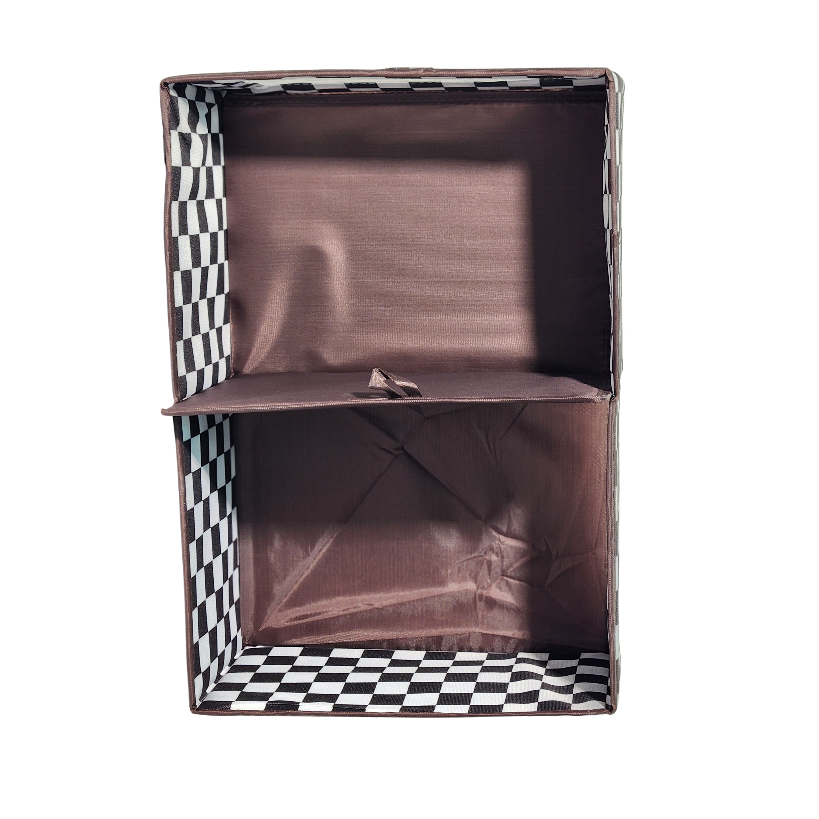 Black Chic Checkered Organizer For Wardrobe