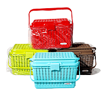 Plastic Marriot Utility Basket with Handle Multicolored