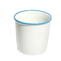 White & Red Enamel Beaker Cup Multipurpose