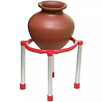 Single Ring Matka/ Pot Stand with Stainless Steel Leg