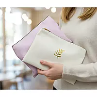 Embroidered Bag for Makeup & Storage