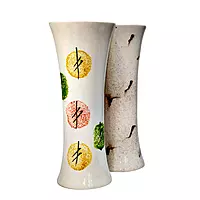 Styllish White Printed Ceramic Vase