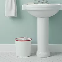 White & Red Enamel Beaker Cup Multipurpose