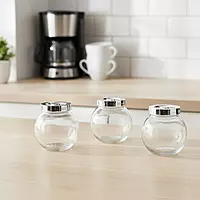 Yera Set of 4 Food Grade Glass Jar Container for Storage