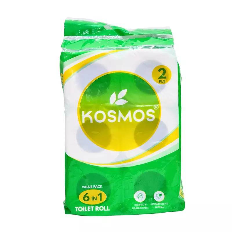 Kosmos 2 Ply Toilet Roll- Pack of 6