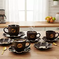 Elegant Black Tea & Coffee Set of 8pc