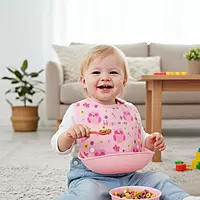 Silicone Baby Detachable Waterproof Apron Bibs