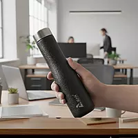 "AIRAN Stainless Steel PYRAMID BOTTLE" with a capacity of 1000 ML.