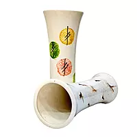 Styllish White Printed Ceramic Vase