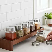 240ml Round Glass Jar with Steel Cap Set of 6