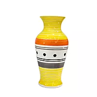 Vintage Flower Vase with Print