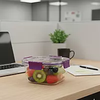 Airtight Plastic Square Food Storage Containers with Lids Leak proof, Freezer safe 1000ml