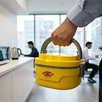 2 layer Square Insulated lunch Box