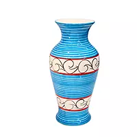 Vintage Flower Vase with Print