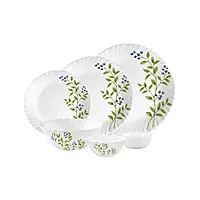 La Opala Novo Collection Opal Glass Crockery of 6 Dinner Set 23 pcs  Plates & Bowls for Dining