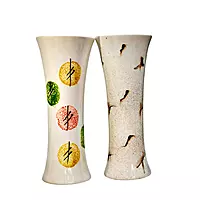 Styllish White Printed Ceramic Vase