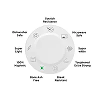 Laopala Opalware Glass Persion Silver Tea Cup With Saucers (6 Cup, 6 Saucer) - 160 Ml