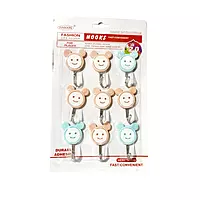 Kawai Adhesive Wall Hook Set of 9pcs