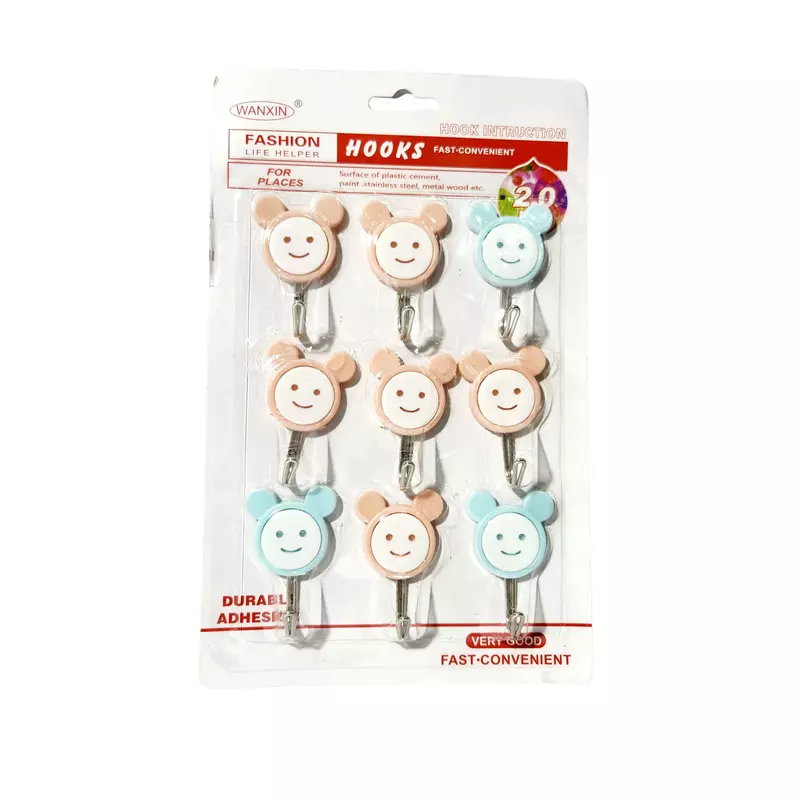 Kawai Adhesive Wall Hook Set of 9pcs