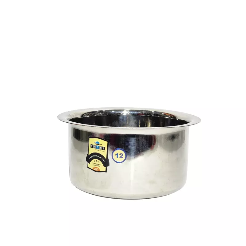 Premium 1.5 Ltr Stainless Steel Tope- Patila for Cooking