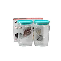 Premium Quality Air Tight 1500 ML 2 Pcs Jar Set