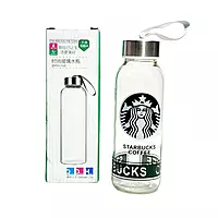 Starbucks-Themed Glass Water Bottle
