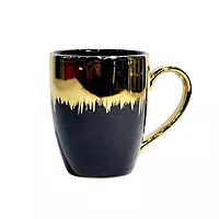 Black Golden Ceramic Premium Tea Cups