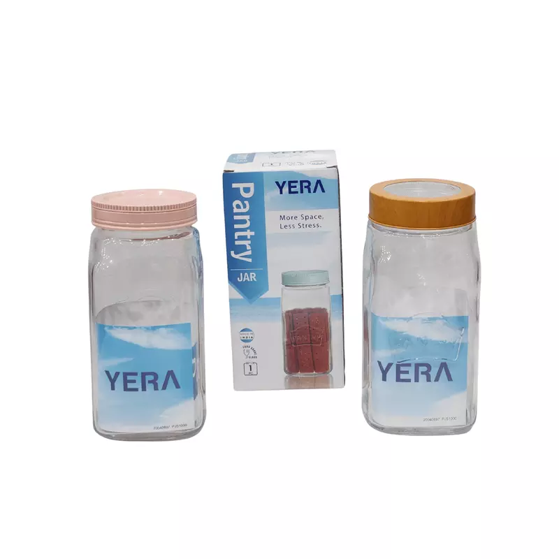 Yera 1000ml Woodies Glass Pantry Jar