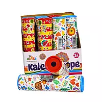 Pack of 12 Classic Kaleidoscopes Paper Tumble Wheel Magic Tin Tube Prism Lens