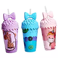 Unique Arts Sipper  Water Bottler Sipper Glass Sipper with Straw for Girls 500 ml Sipper