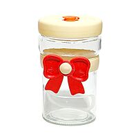 Tumblers With Bow-Shaped Silicone Sleeves and Lids.