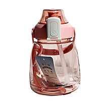Portable Plastic Water Bottles with a Straw and Strap