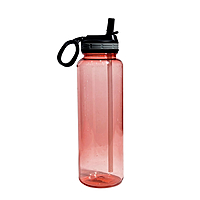 Plastic Sports Water Bottle With a Straw