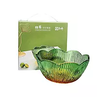 Fluted Glass Serving Bowl