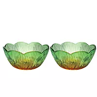 Fluted Glass Serving Bowl