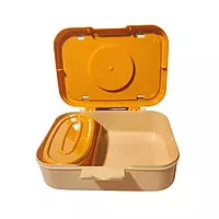 Plastic Cartoon Print Tiffin Box Lunch Box for Kids (Pink)