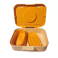 Plastic Cartoon Print Tiffin Box Lunch Box for Kids (Pink)