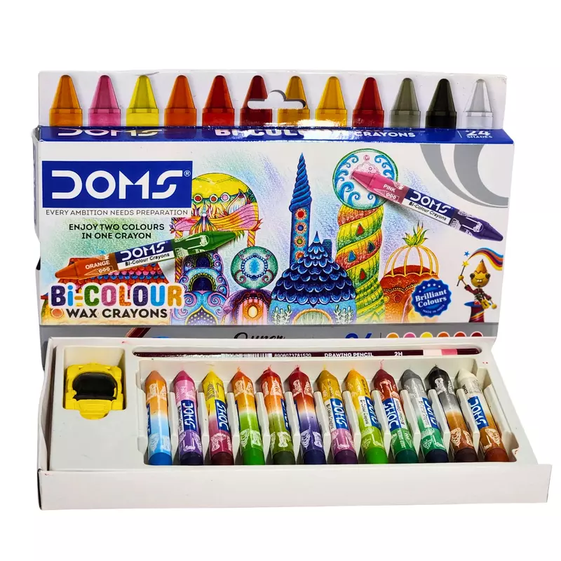 Doms Bi Colour Wax Crayons